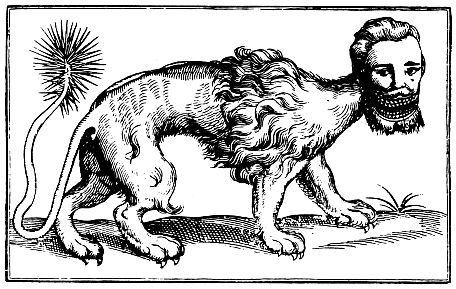 Manticore depiction taken from a woodcut